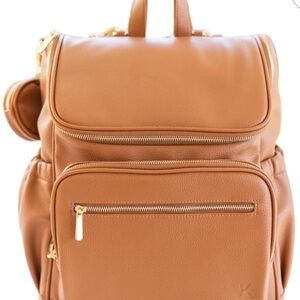 Elegant Tan Vegan Leather Backpack